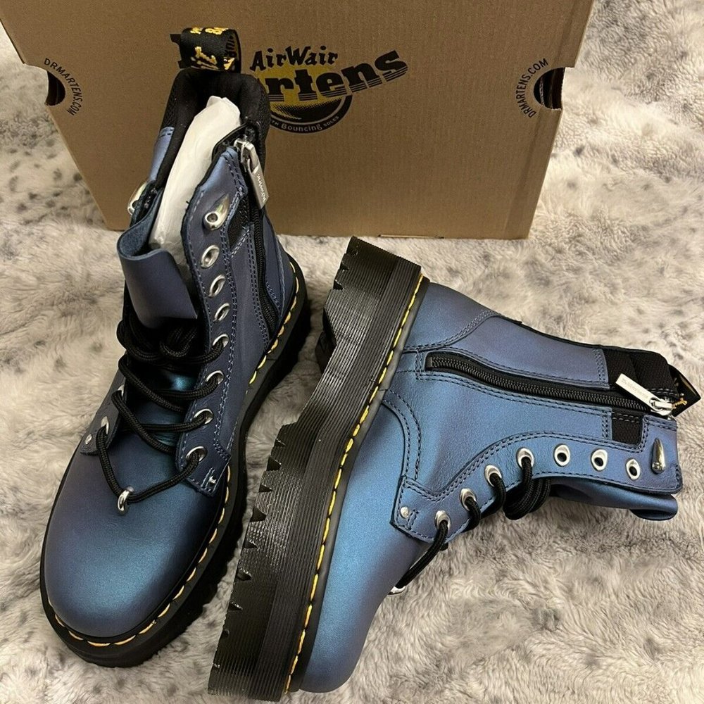 Dr. Martens Jadon II Hardware Platform in DK Blue/Bla MSRP$300 FIVE STAR Reviews - Picture 4 of 16